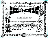 Magician's Assistant Certificate!